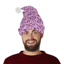 Load image into Gallery viewer, Purple Floral Amour Santa Hat
