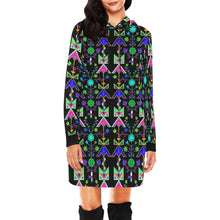 Load image into Gallery viewer, Itaopi Black Hoodie Dress
