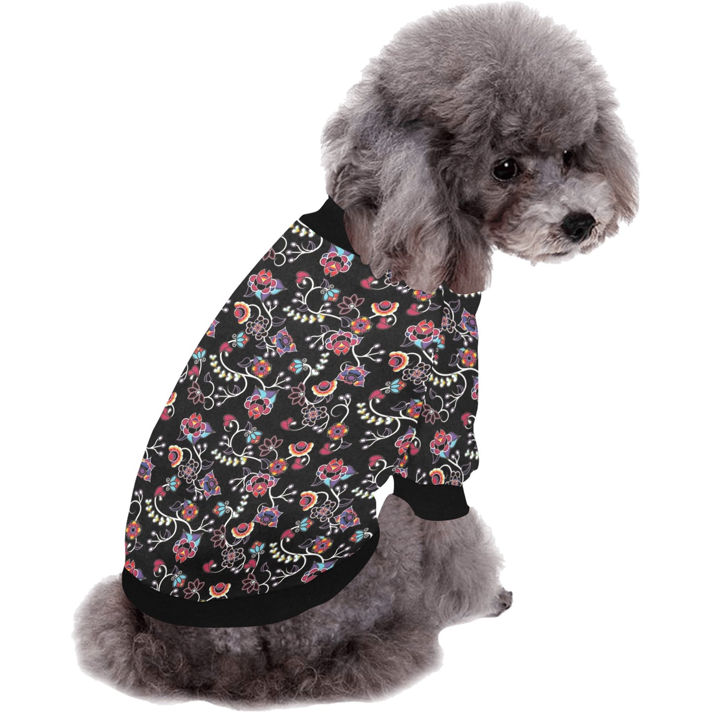 Floral Danseur Pet Dog Round Neck Shirt