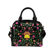 Load image into Gallery viewer, Floral Bearpaw Pink and Yellow Shoulder Handbag
