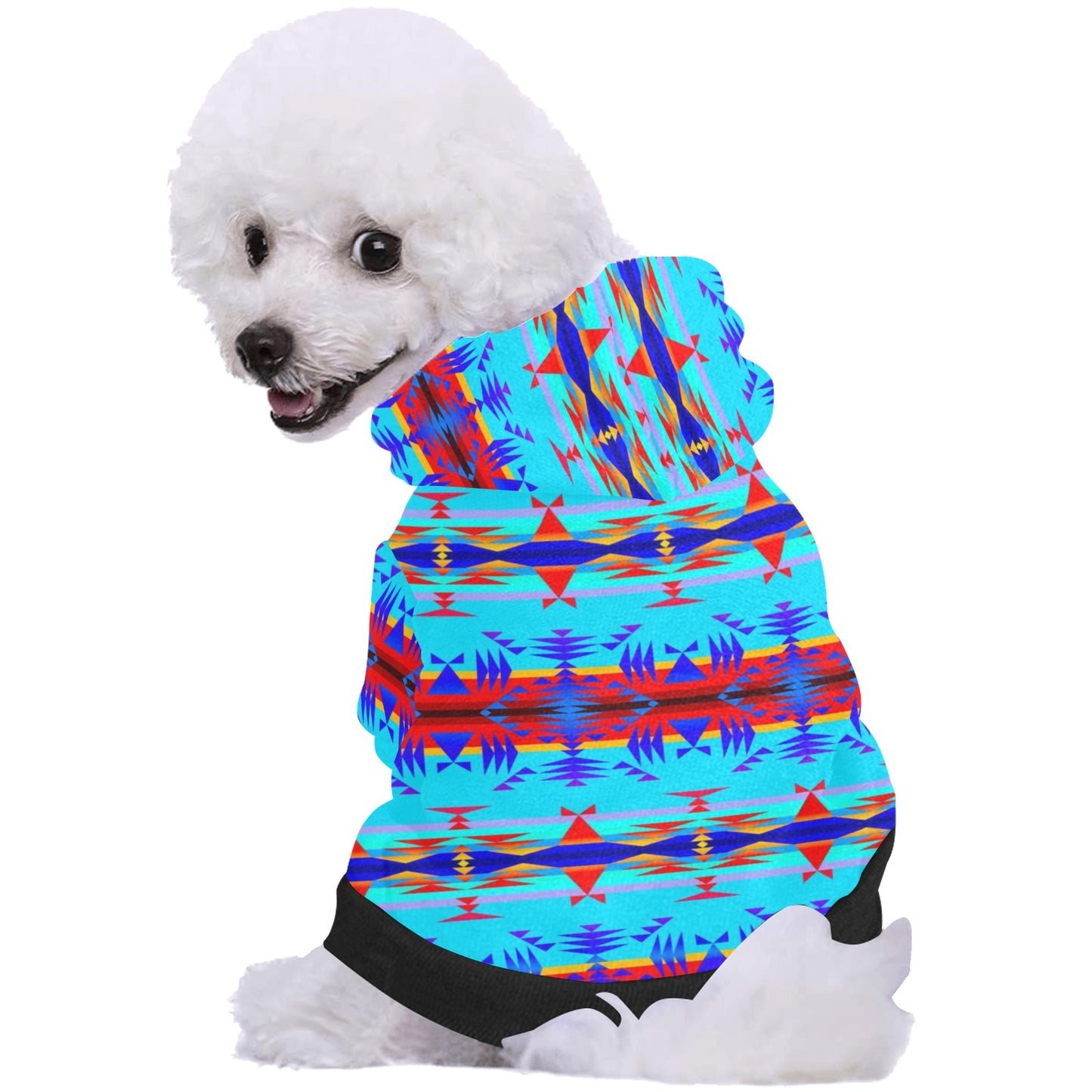 Between the Mountains Blue Pet Dog Hoodie