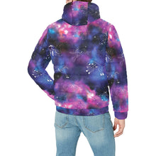 Load image into Gallery viewer, Animal Ancestors 1 Blue and Pink Men&#39;s Padded Hooded Jacket
