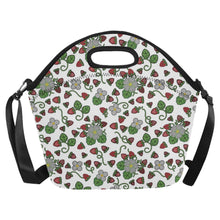 Load image into Gallery viewer, Strawberry Dreams White Neoprene Lunch Bag/Large
