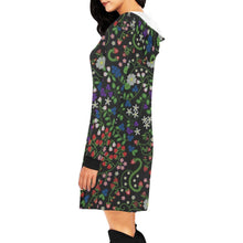 Load image into Gallery viewer, Grandmother Stories Midnight Hoodie Dress
