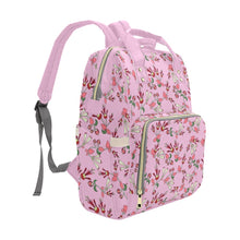 Load image into Gallery viewer, Strawberry Floral Multi-Function Diaper Backpack/Diaper Bag
