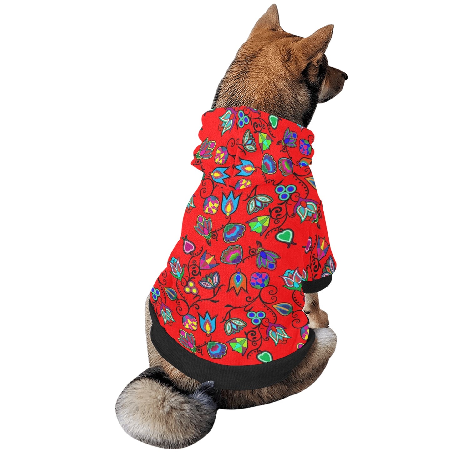 Indigenous Paisley Dahlia Pet Dog Hoodie