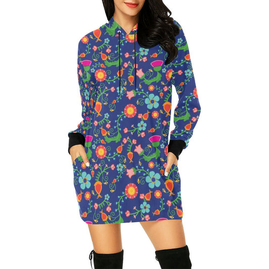 Bee Spring Twilight Hoodie Dress