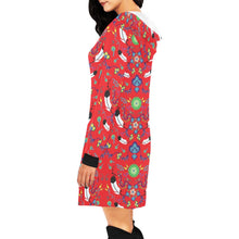 Load image into Gallery viewer, New Growth Vermillion Hoodie Dress
