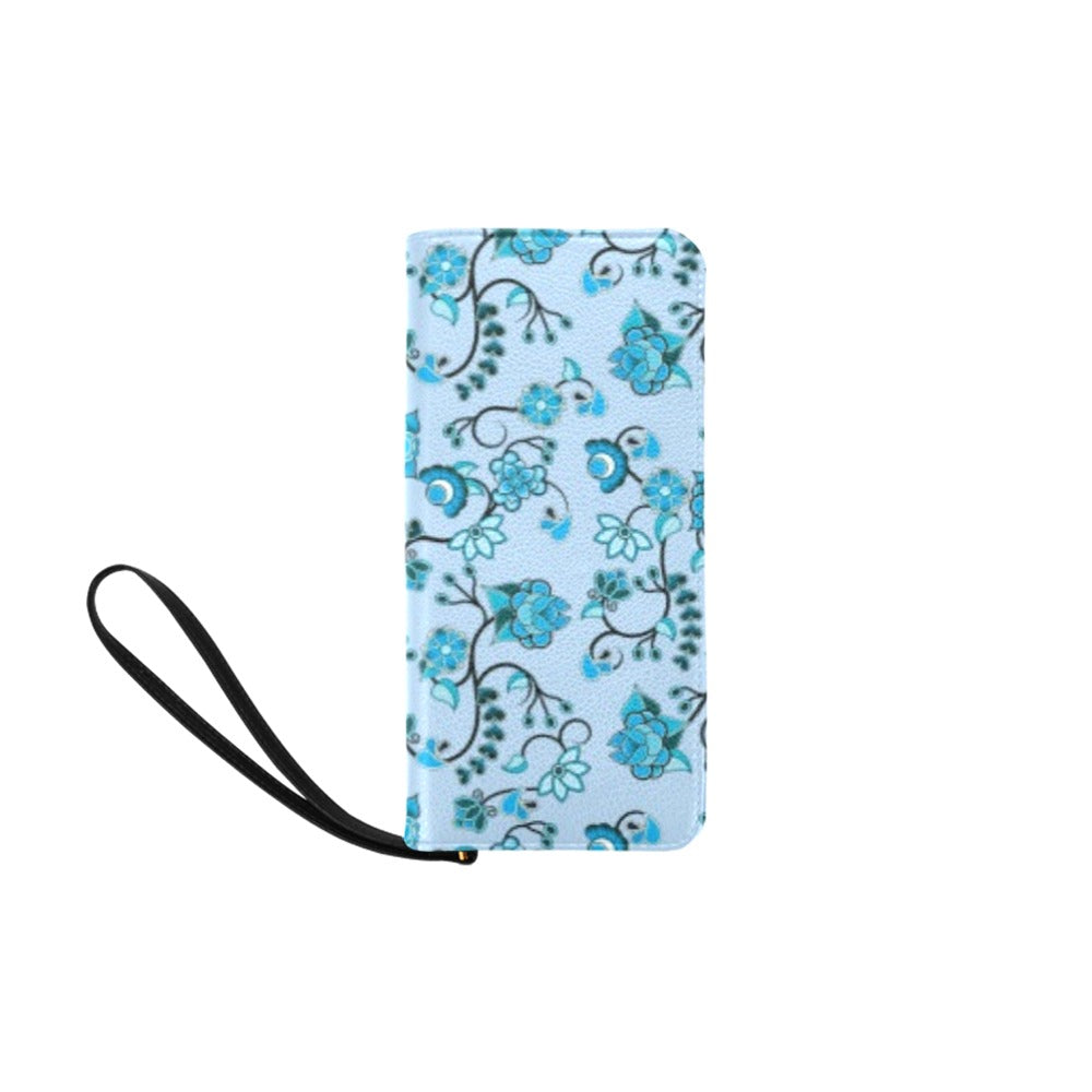 Blue Floral Amour Women's Clutch Purse