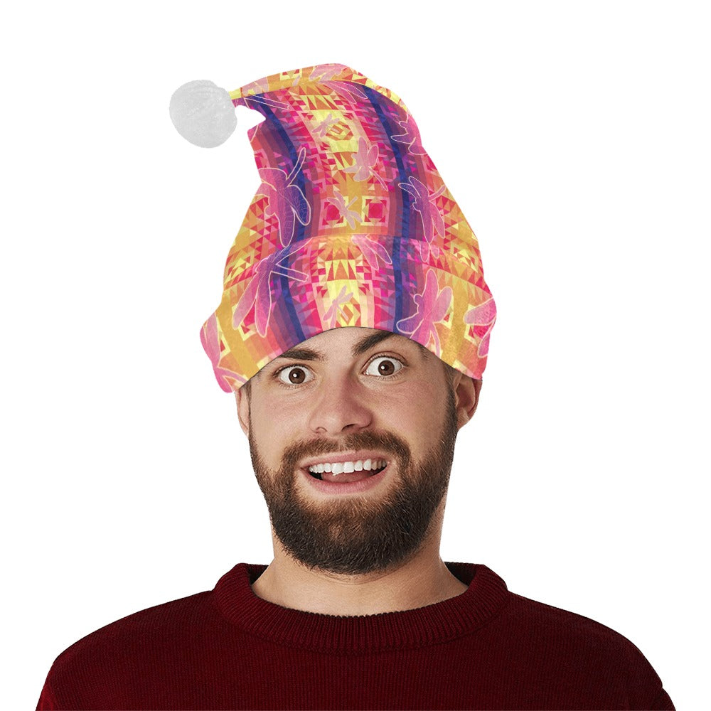 Kaleidoscope Dragonfly Santa Hat