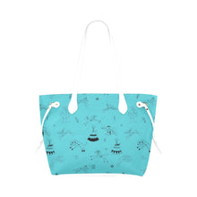 Load image into Gallery viewer, Ledger Dabbles Torquoise Clover Canvas Tote Bag
