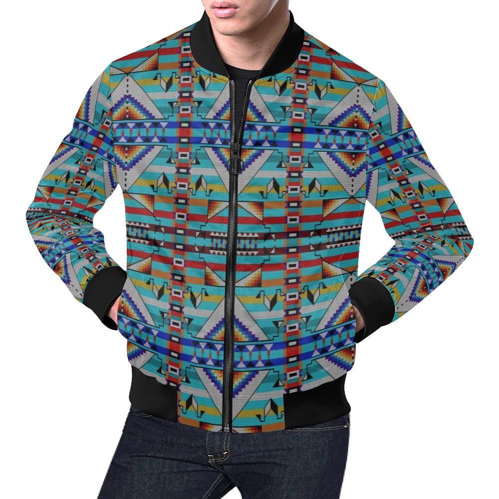 Medicine Blessing Turquoise Bomber Jacket for Men