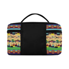 Load image into Gallery viewer, Horses and Buffalo Ledger Blue Cosmetic Bag
