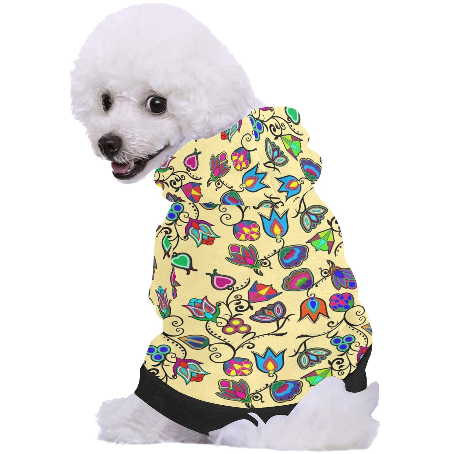 Indigenous Paisley Vanilla Pet Dog Hoodie