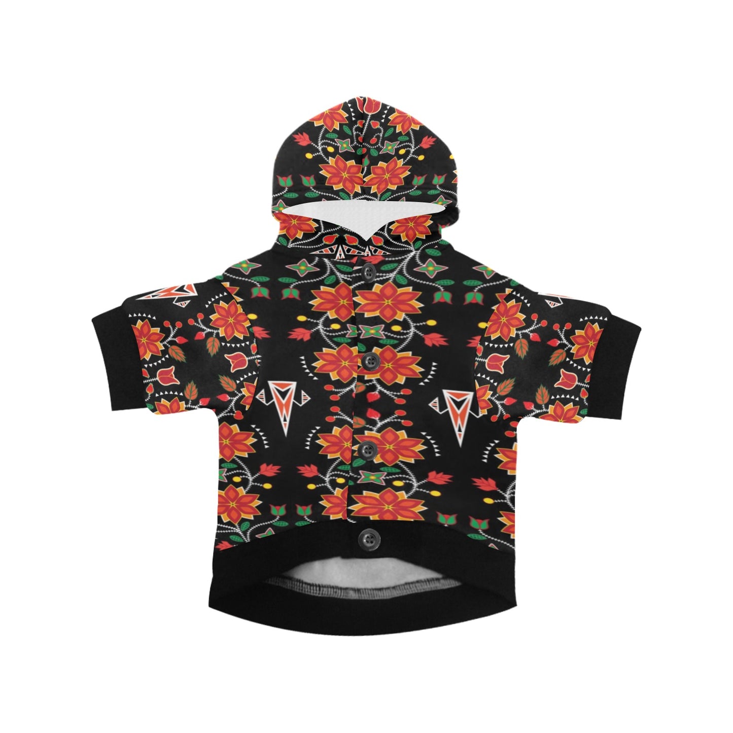 Floral Beadwork Six Bands Pet Dog Hoodie