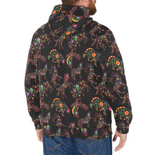 Load image into Gallery viewer, Neon Floral Animals Men&#39;s Long Sleeve Fleece Hoodie
