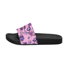 Load image into Gallery viewer, Purple Floral Amour Women&#39;s Slide Sandals
