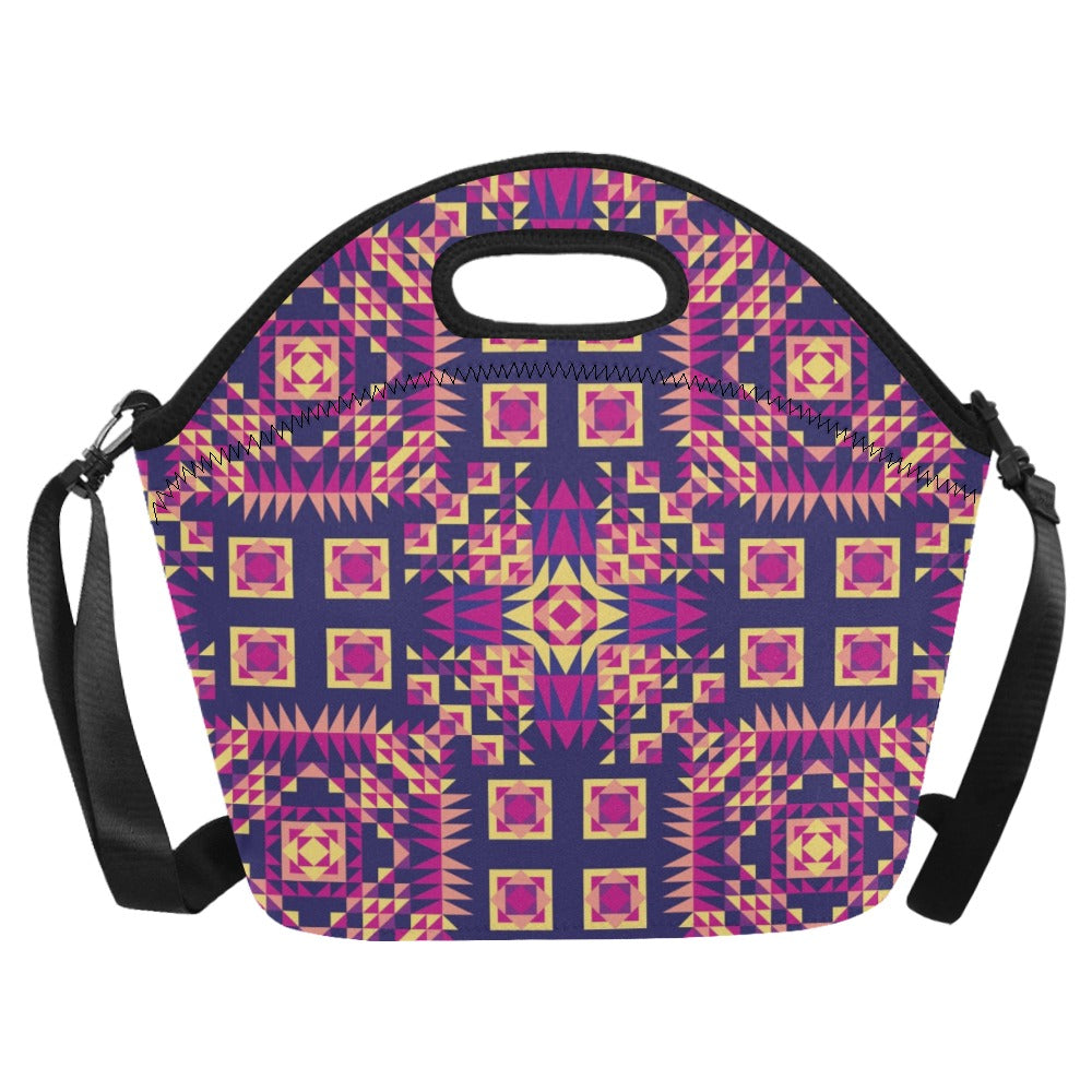 Kaleidoscope Bleu Neoprene Lunch Bag/Large