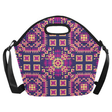 Load image into Gallery viewer, Kaleidoscope Bleu Neoprene Lunch Bag/Large
