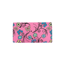 Load image into Gallery viewer, Blue Trio Bubblegum Women&#39;s Trifold Wallet
