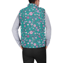 Load image into Gallery viewer, Burgundy Bloom Men&#39;s Padded Vest Jacket
