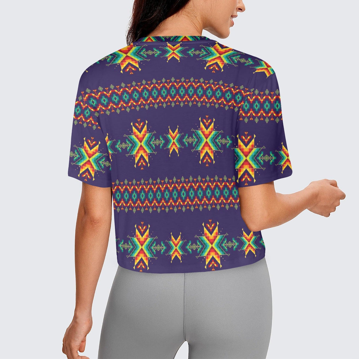 Dreams of Ancestors Indigo Crop Top