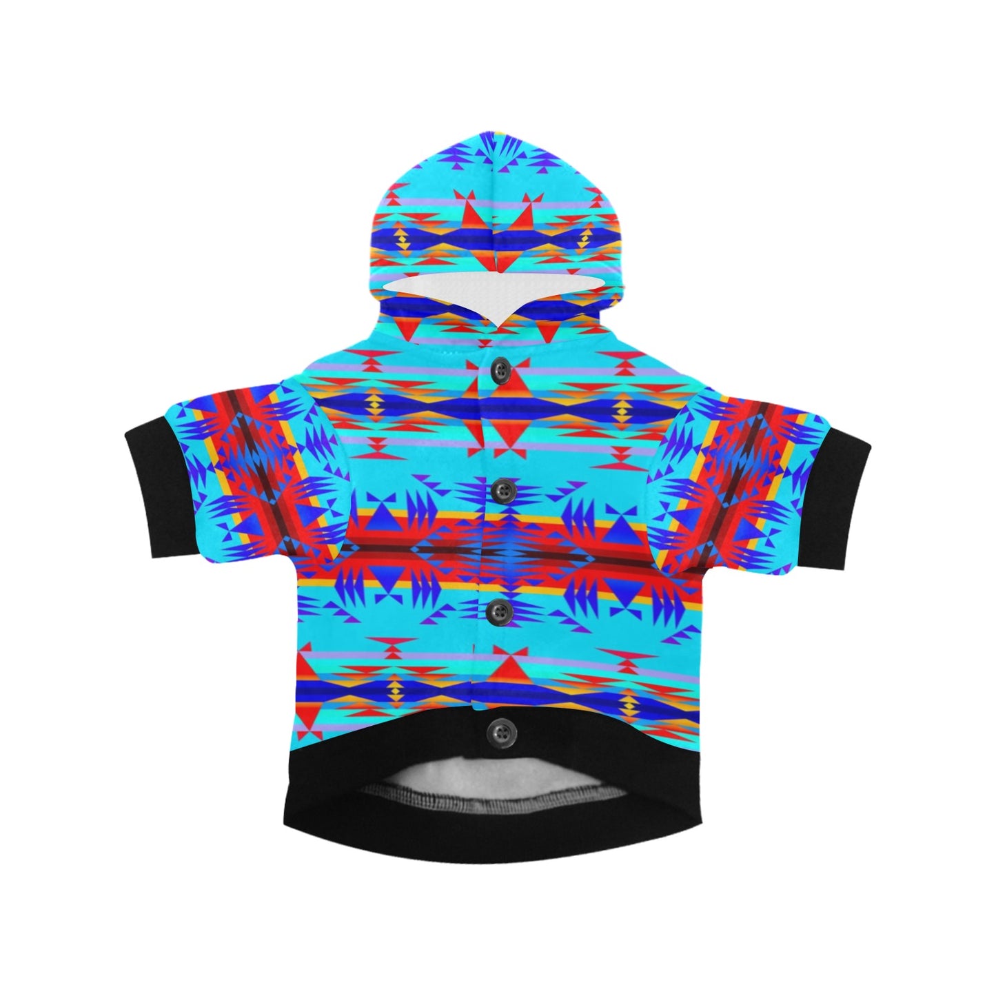 Between the Mountains Blue Pet Dog Hoodie