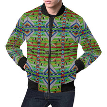 Load image into Gallery viewer, Medicine Blessing Lime Green Bomber Jacket for Men
