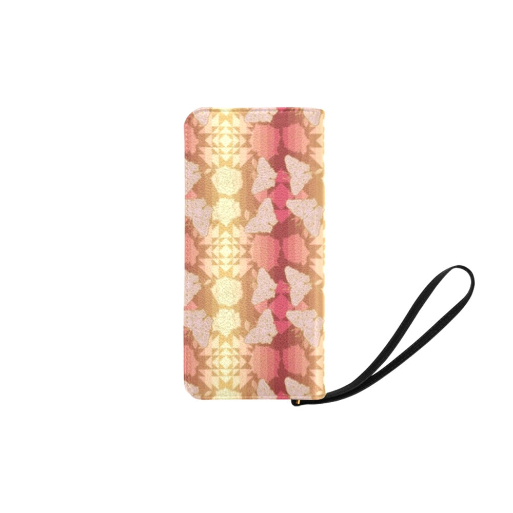 Butterfly and Roses on Geometric Clutch