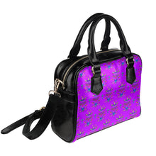 Load image into Gallery viewer, Dakota Damask Purple Shoulder Handbag
