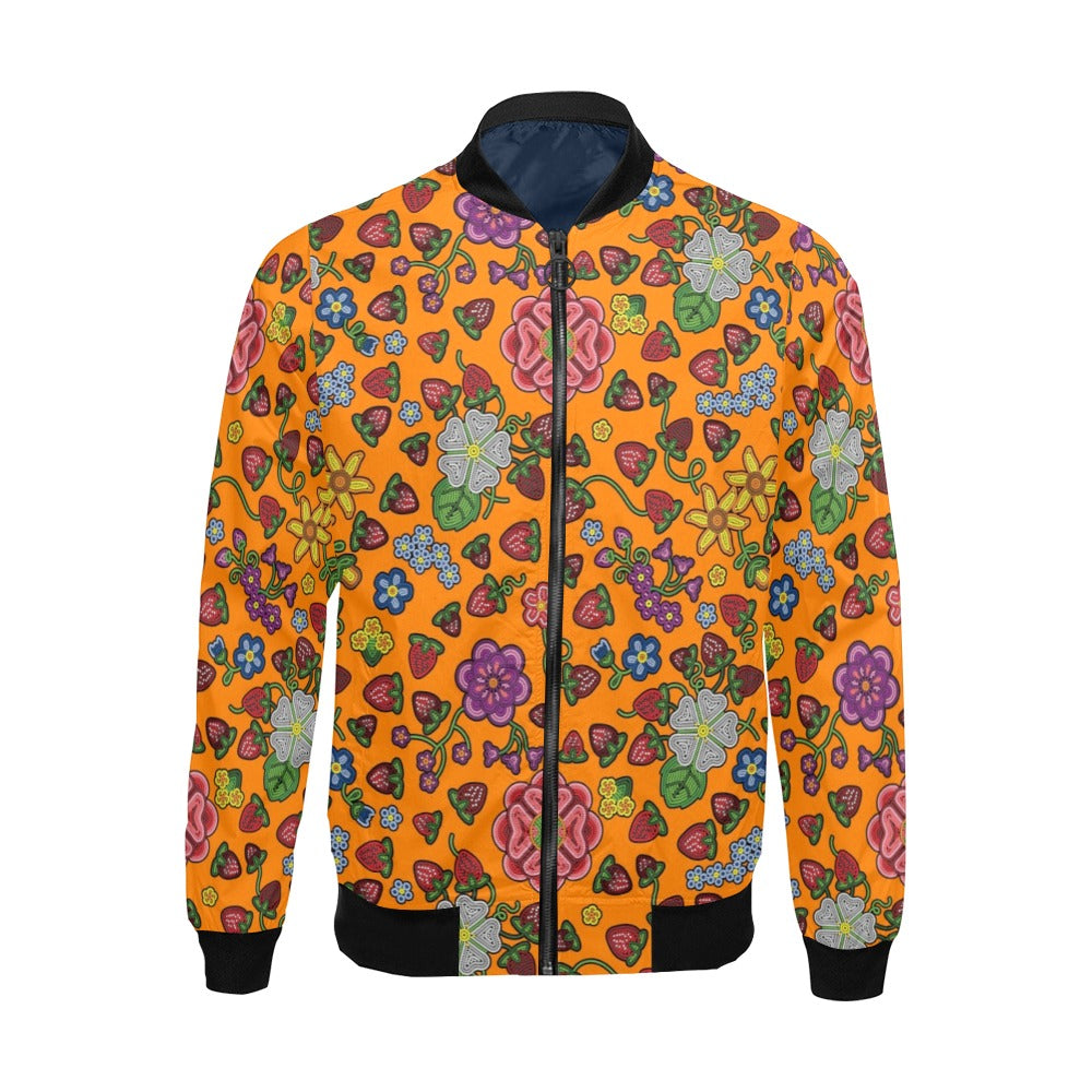 Berry Pop Carrot Bomber Jacket for Men