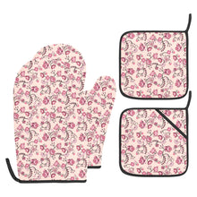 Load image into Gallery viewer, Floral Amour Oven Mitt &amp; Pot Holder
