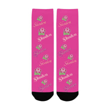 Load image into Gallery viewer, Ladies Skoden Floral Pink Women&#39;s Custom Socks
