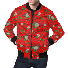 Load image into Gallery viewer, Strawberry Dreams Fire Bomber Jacket for Men
