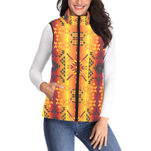 Load image into Gallery viewer, Desert Geo Yellow Red Women&#39;s Padded Vest Jacket
