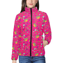 Load image into Gallery viewer, Fleur Indigine Rouge Women&#39;s Stand Collar Padded Jacket
