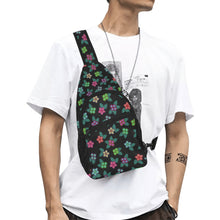 Load image into Gallery viewer, Berry Flowers Black Chest Bag
