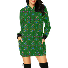 Load image into Gallery viewer, Dakota Damask Green Hoodie Dress
