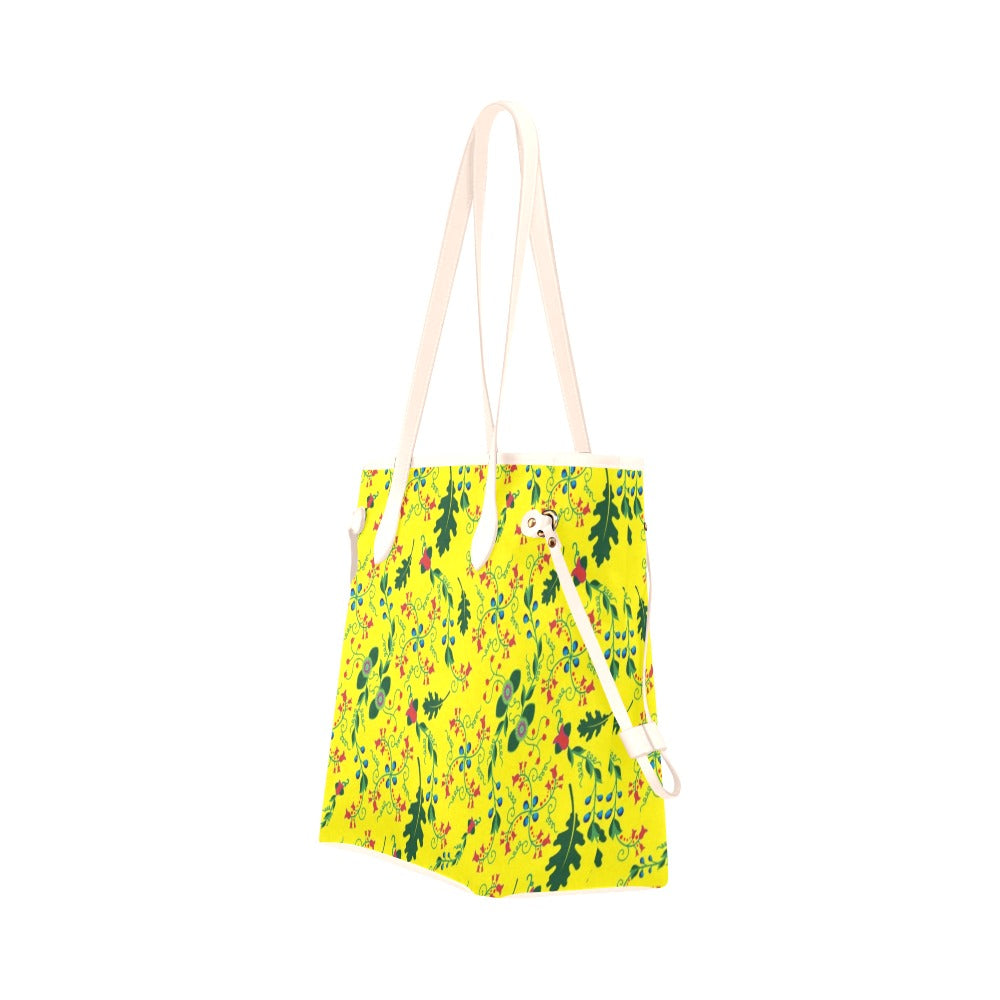 Vine Life Lemon Clover Canvas Tote Bag