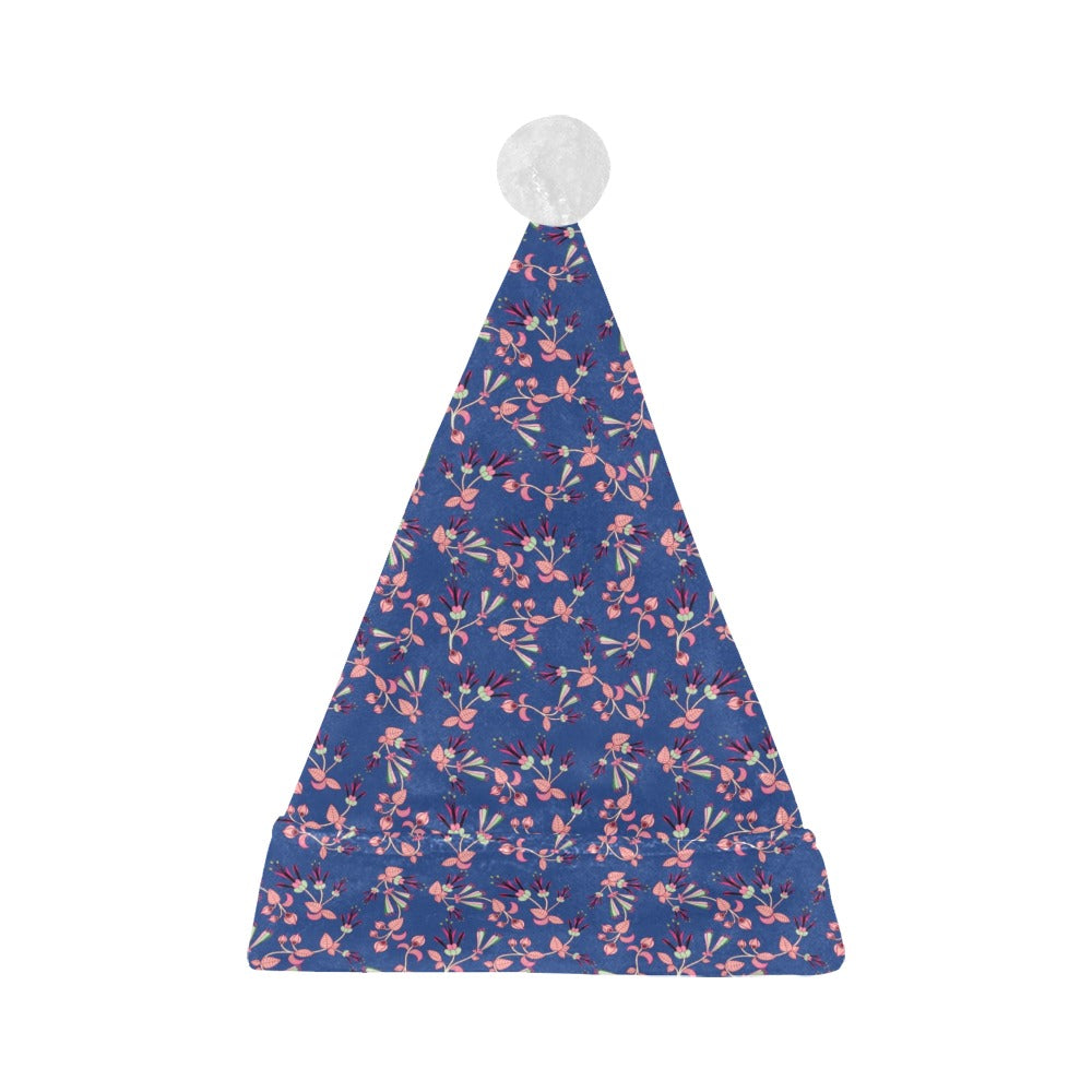 Swift Floral Peach Blue Santa Hat