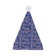 Load image into Gallery viewer, Swift Floral Peach Blue Santa Hat
