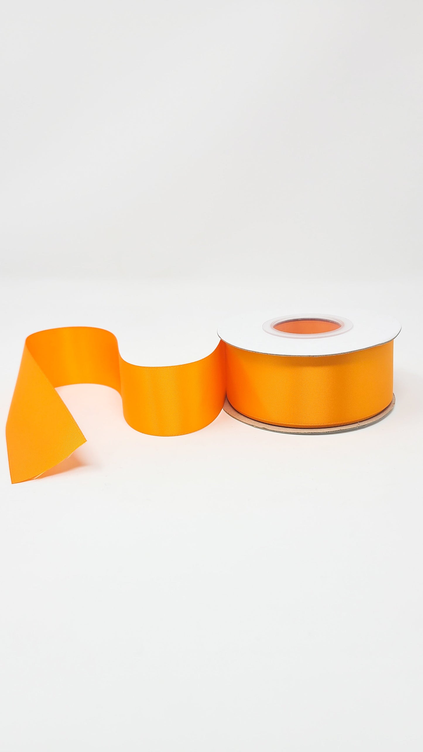 Double Face Solid Colored Ribbon Tangerine