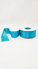 Load image into Gallery viewer, Double Face Solid Colored Ribbon Tomato Blue
