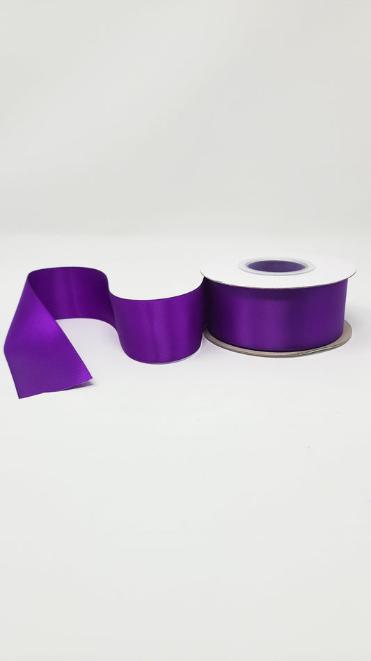 Double Face Solid Colored Ribbon Purple