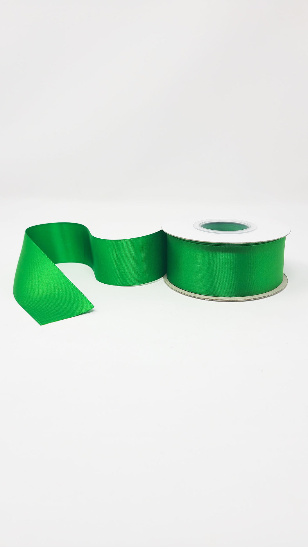 Double Face Solid Colored Ribbon Classic Green