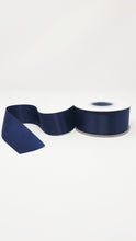 Load image into Gallery viewer, Double Face Solid Colored Ribbon Navy Blue
