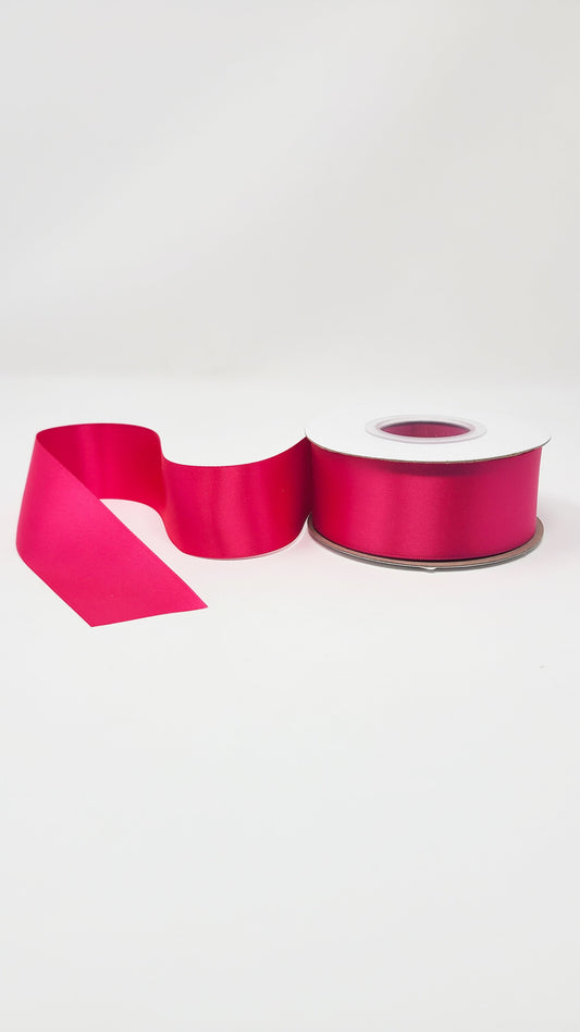 Double Face Solid Colored Ribbon Shocking Pink