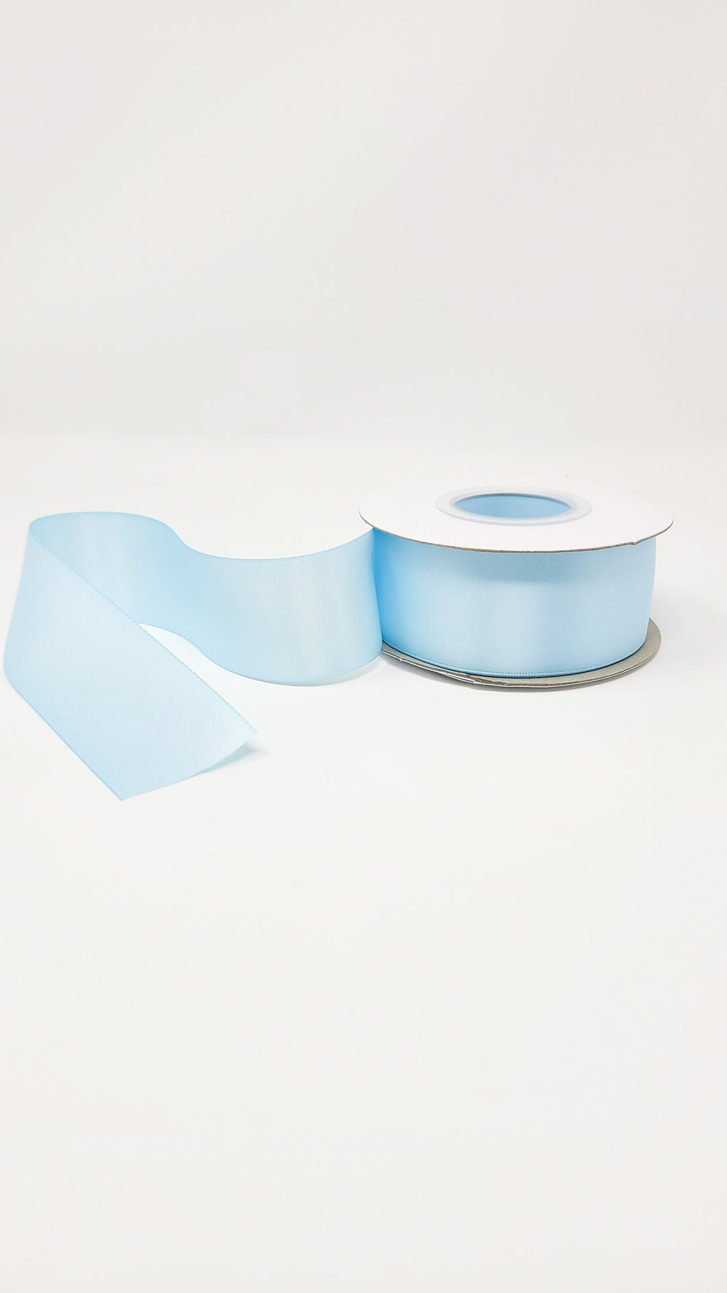 Double Face Solid Colored Ribbon Light Blue