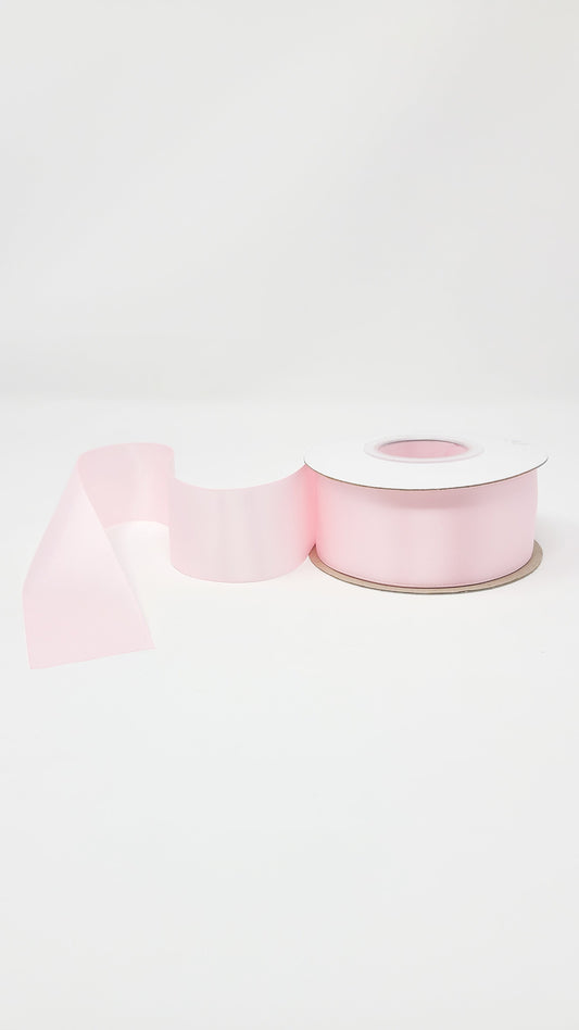 Double Face Solid Colored Ribbon Light Pink