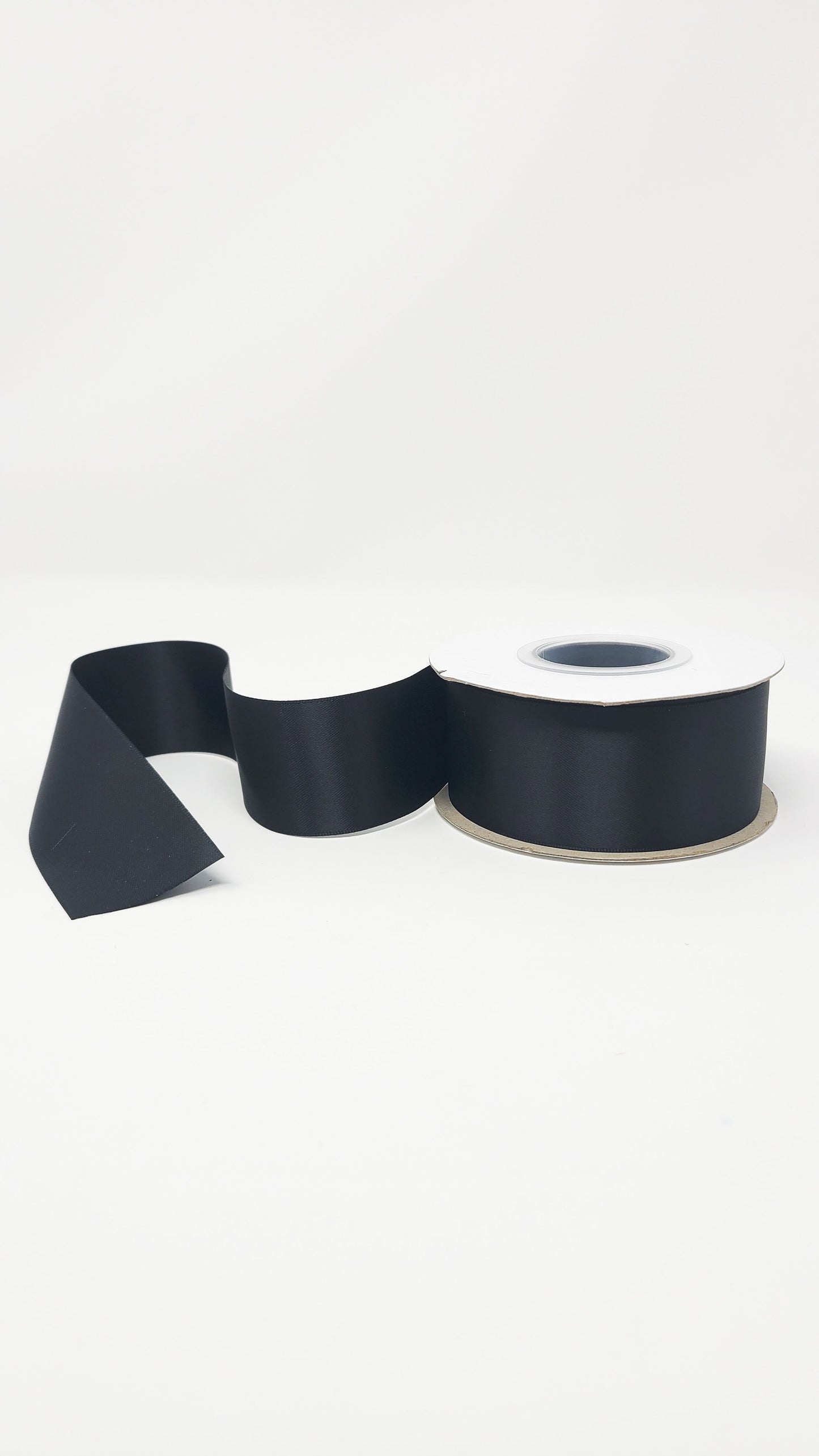 Double Face Solid Colored Ribbon Black